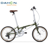 HAC072-DAHON大行20英寸铬钼钢7变速折叠自行车成人男女式学生复古单车D7